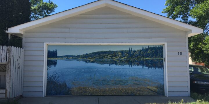 I Painted A Serene Lake Scene On My Garage Door!